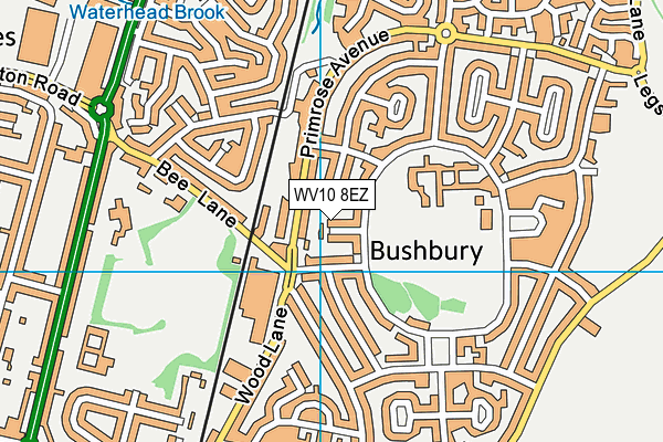 WV10 8EZ map - OS VectorMap District (Ordnance Survey)