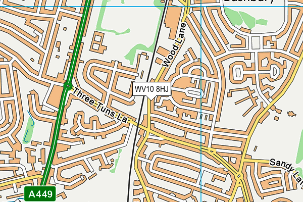 WV10 8HJ map - OS VectorMap District (Ordnance Survey)