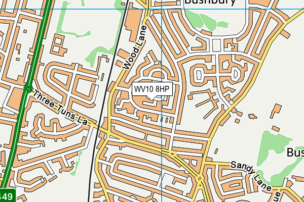 WV10 8HP map - OS VectorMap District (Ordnance Survey)
