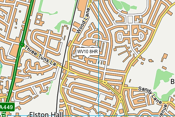 WV10 8HR map - OS VectorMap District (Ordnance Survey)