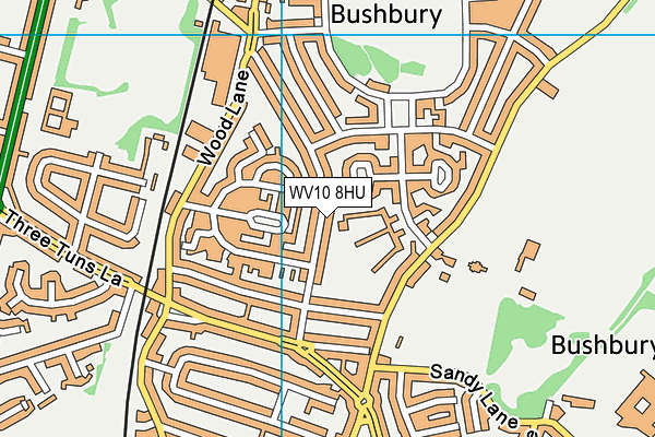 WV10 8HU map - OS VectorMap District (Ordnance Survey)