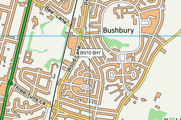 WV10 8HY map - OS VectorMap District (Ordnance Survey)