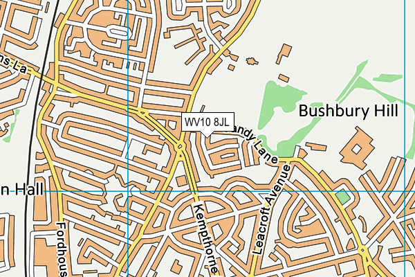 WV10 8JL map - OS VectorMap District (Ordnance Survey)