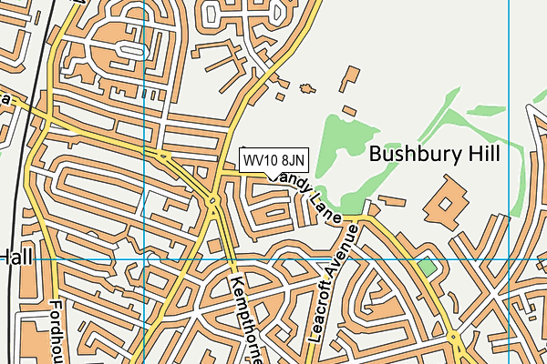 WV10 8JN map - OS VectorMap District (Ordnance Survey)