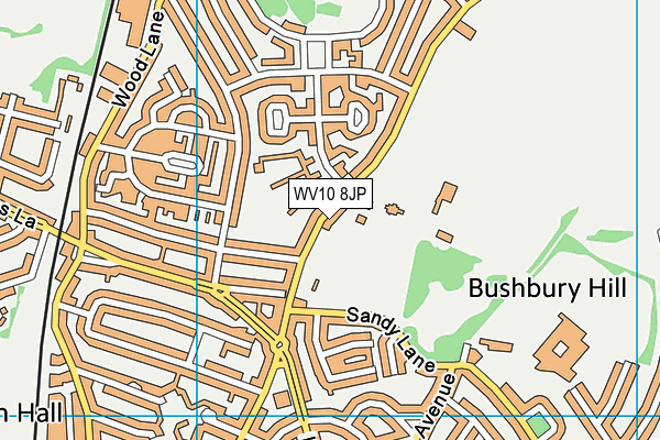 Bushbury Nursery School map (WV10 8JP) - OS VectorMap District (Ordnance Survey)