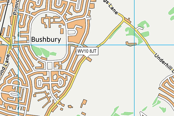 WV10 8JT map - OS VectorMap District (Ordnance Survey)