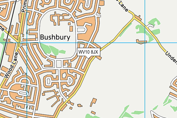 WV10 8JX map - OS VectorMap District (Ordnance Survey)