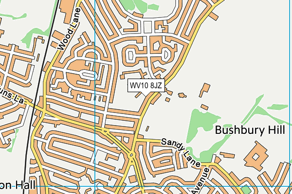 WV10 8JZ map - OS VectorMap District (Ordnance Survey)