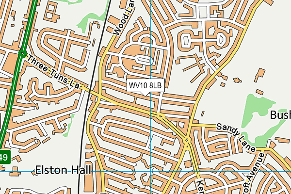 WV10 8LB map - OS VectorMap District (Ordnance Survey)