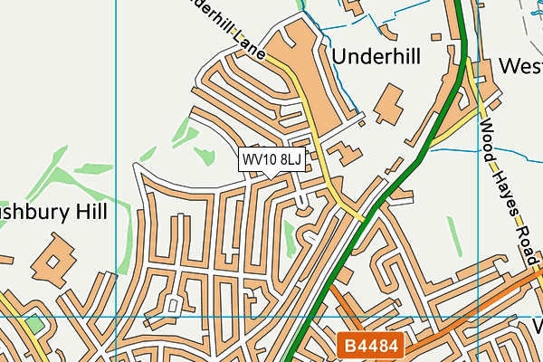 WV10 8LJ map - OS VectorMap District (Ordnance Survey)