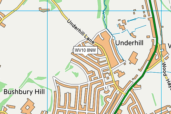 WV10 8NW map - OS VectorMap District (Ordnance Survey)