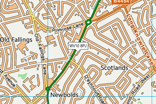 WV10 8PJ map - OS VectorMap District (Ordnance Survey)