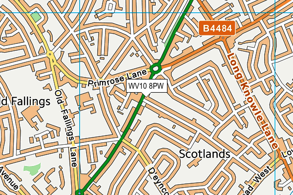 WV10 8PW map - OS VectorMap District (Ordnance Survey)