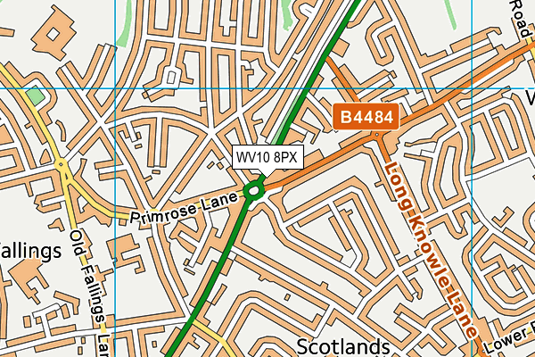 WV10 8PX map - OS VectorMap District (Ordnance Survey)