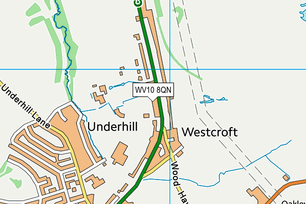 WV10 8QN map - OS VectorMap District (Ordnance Survey)