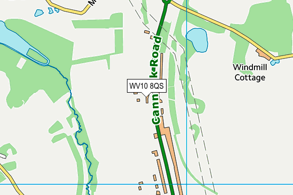 WV10 8QS map - OS VectorMap District (Ordnance Survey)