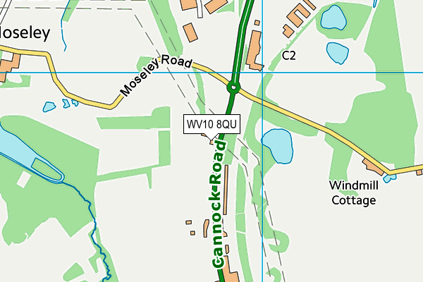 WV10 8QU map - OS VectorMap District (Ordnance Survey)