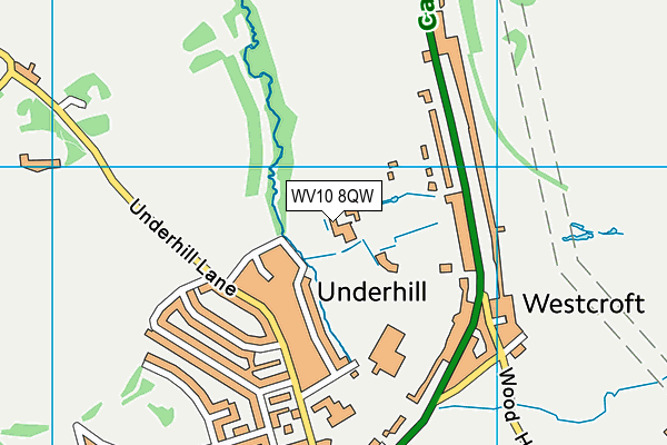 WV10 8QW map - OS VectorMap District (Ordnance Survey)