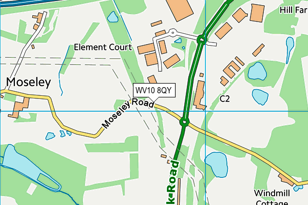 WV10 8QY map - OS VectorMap District (Ordnance Survey)