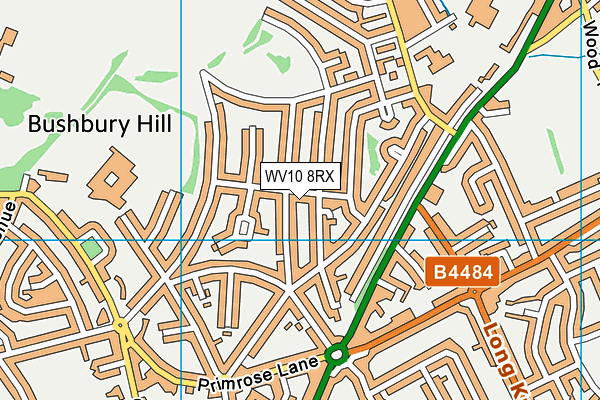 WV10 8RX map - OS VectorMap District (Ordnance Survey)