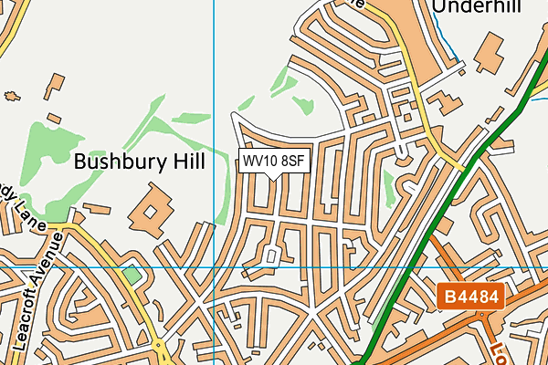 WV10 8SF map - OS VectorMap District (Ordnance Survey)