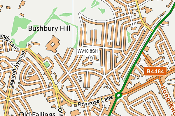 WV10 8SH map - OS VectorMap District (Ordnance Survey)