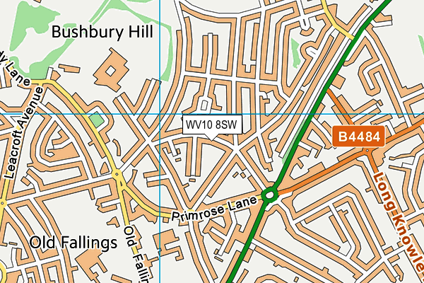 WV10 8SW map - OS VectorMap District (Ordnance Survey)