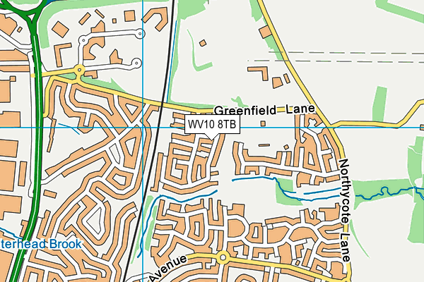 WV10 8TB map - OS VectorMap District (Ordnance Survey)