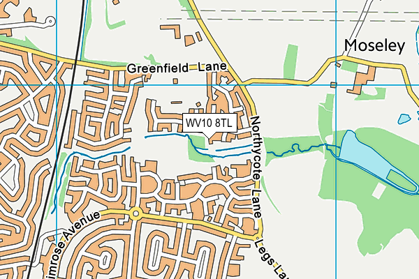 WV10 8TL map - OS VectorMap District (Ordnance Survey)