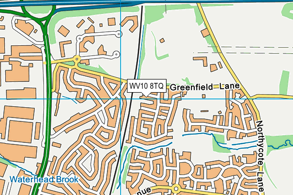 WV10 8TQ map - OS VectorMap District (Ordnance Survey)