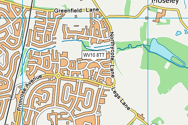 WV10 8TT map - OS VectorMap District (Ordnance Survey)
