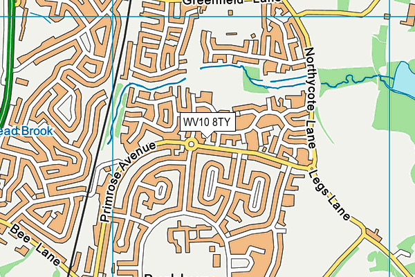 WV10 8TY map - OS VectorMap District (Ordnance Survey)