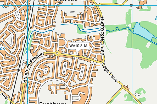 WV10 8UA map - OS VectorMap District (Ordnance Survey)