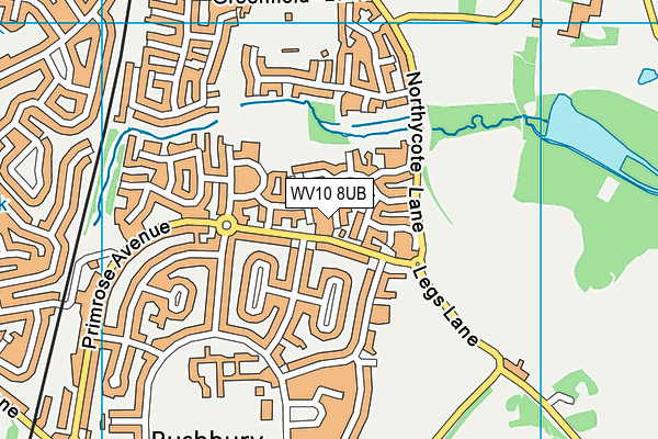 WV10 8UB map - OS VectorMap District (Ordnance Survey)