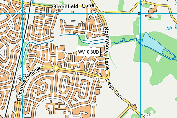 WV10 8UD map - OS VectorMap District (Ordnance Survey)