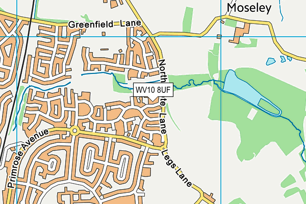 WV10 8UF map - OS VectorMap District (Ordnance Survey)