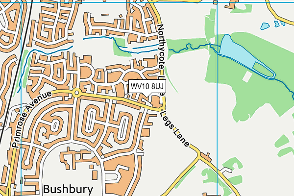 WV10 8UJ map - OS VectorMap District (Ordnance Survey)