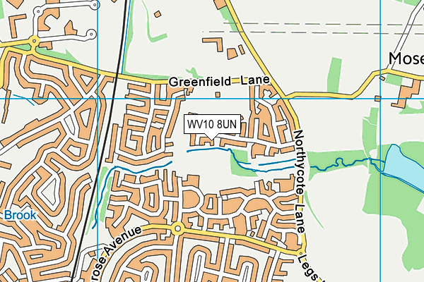 WV10 8UN map - OS VectorMap District (Ordnance Survey)