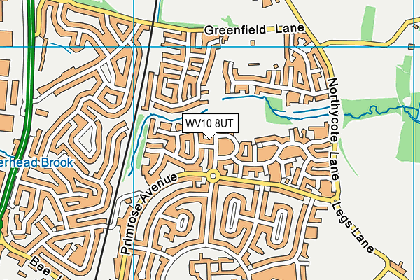 WV10 8UT map - OS VectorMap District (Ordnance Survey)