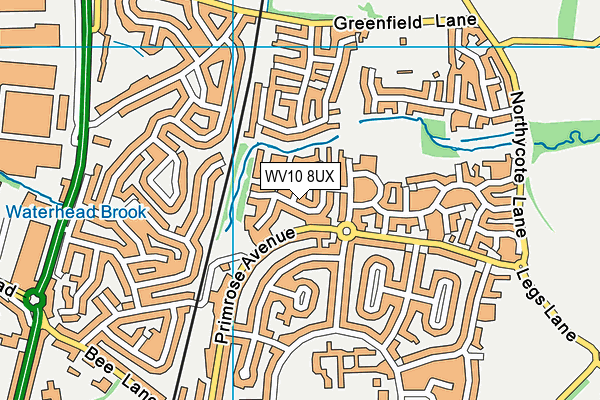 WV10 8UX map - OS VectorMap District (Ordnance Survey)