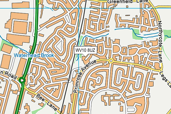 WV10 8UZ map - OS VectorMap District (Ordnance Survey)