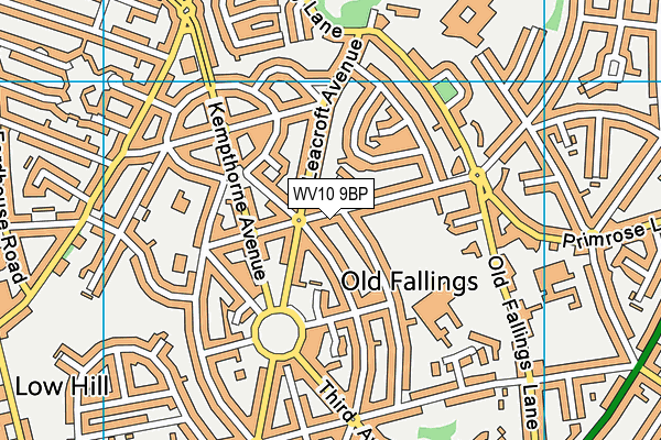 WV10 9BP map - OS VectorMap District (Ordnance Survey)