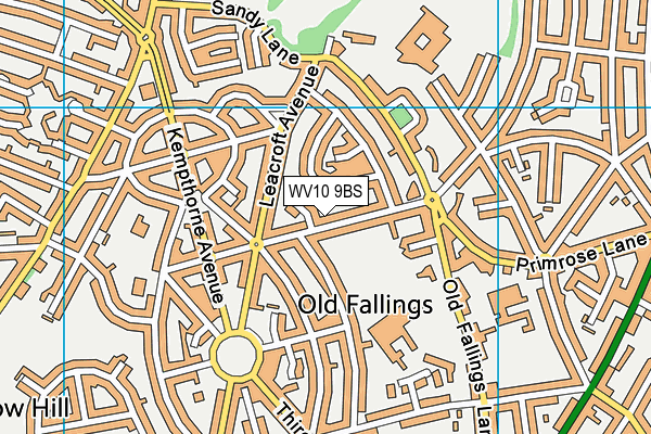 WV10 9BS map - OS VectorMap District (Ordnance Survey)