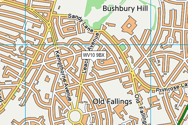 WV10 9BX map - OS VectorMap District (Ordnance Survey)