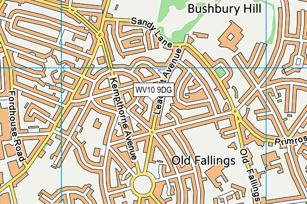 WV10 9DG map - OS VectorMap District (Ordnance Survey)