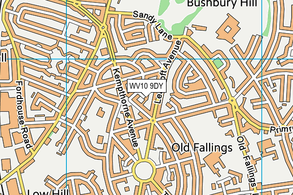 WV10 9DY map - OS VectorMap District (Ordnance Survey)