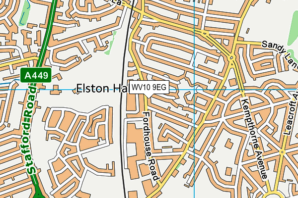 WV10 9EG map - OS VectorMap District (Ordnance Survey)