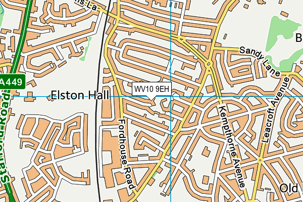 WV10 9EH map - OS VectorMap District (Ordnance Survey)