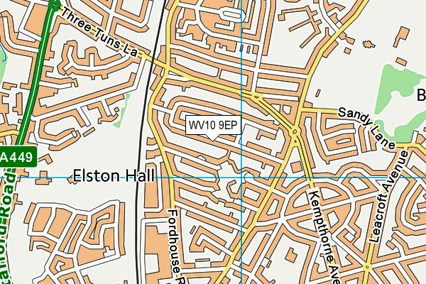 WV10 9EP map - OS VectorMap District (Ordnance Survey)