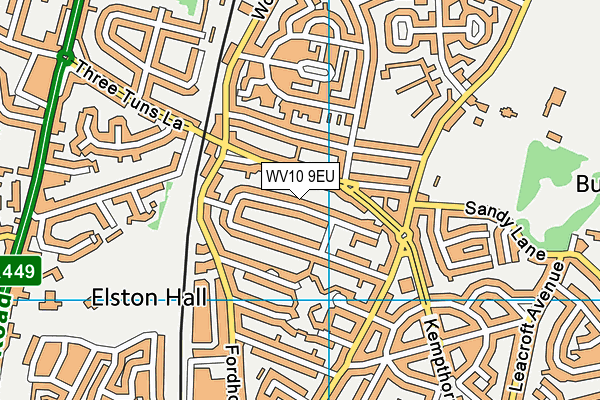 WV10 9EU map - OS VectorMap District (Ordnance Survey)